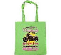 Hippowarehouse Whoever Said That Diamonds are a Girl's Best Friend Has Never Owned a Motorcycle Motorbike Biker Tote Shopping Gym Beach Bag 42cm x38cm, 10 litres