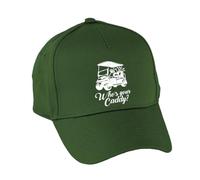 Hippowarehouse Who's Your Caddy Premium Printed 5 Panel Baseball Cap hat OneSize Adults Bottle Green