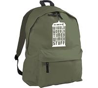 HippoWarehouse Wibbly Wobbly Timey Wimey Stuff Backpack ruck Sack Dimensions: 31 x 42 x 21 cm Capacity: 18 litres