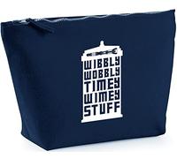 Hippowarehouse Wibbly Wobbly Timey Wimey Stuff printed make up cosmetic wash bag 18x19x9cm