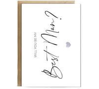 Hippowarehouse Will you be my best man Personalised Card A6 with envelope for him for her Funny Cards for Men and Women Blank inside option