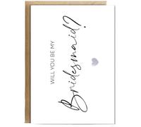 Hippowarehouse Will you be my bridesmaid Personalised Card A6 with envelope for him for her Funny Cards for Men and Women Blank inside option