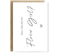 Hippowarehouse Will you be my Flower Girl Personalised Card A6 with envelope for him for her Funny Cards for Men and Women Blank inside option