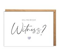 Hippowarehouse Will you be our Witness Personalised Card A5 with envelope for him for her Funny Cards for Men and Women Blank inside option