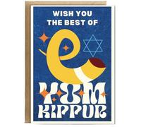 Hippowarehouse wish you the best of Yom Kippur Personalised Card A5 with envelope for him for her Funny Cards for Men and Women Blank inside option