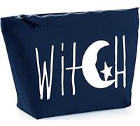 Hippowarehouse Witch Crescent Moon and Star Design printed make up cosmetic wash bag 18x19x9cm