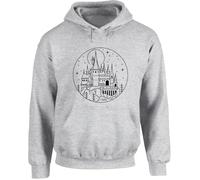 Hippowarehouse wizard castle unisex Hoodie hooded top XL adult Grey