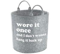 Hippowarehouse Wore It Once Funny Laundry Basket bedroom Foldable Storage Premium Felt 20 Litre
