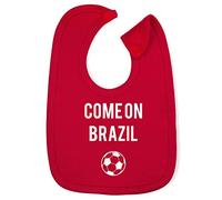 Hippowarehouse World Cup COME ON BRAZIL cotton baby nursing bib boys girls 35cmx22cm