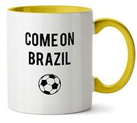 Hippowarehouse World Cup Come ON Brazil Printed Mug Various Colour Options Ceramic Cup Kitchenware 11oz
