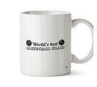 Hippowarehouse World's Best Basketball Coach Printed Mug Cup Ceramic 10oz