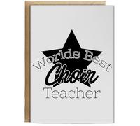 Hippowarehouse Worlds Best Choir Teacher Birthday Card A5 Personalised with envelope for him for her Funny Cards for Men and Women Blank inside option