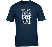 Hippowarehouse World's Best Coach Unisex Short Sleeve t-Shirt (Specific Size Guide in Description) Navy Blue