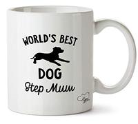 Hippowarehouse World's Best Dog Step Mum Printed Mug Cup Ceramic 10oz