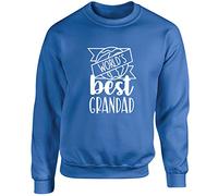 Hippowarehouse World's Best Grandad Unisex Jumper Sweatshirt Pullover (Specific Size Guide in Description) Sapphire Blue