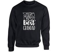 Hippowarehouse World's Best Grandad Unisex Jumper Sweatshirt Pullover (Specific Size Guide in Description) Black