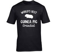 Hippowarehouse World's Best Guinea Pig Grandad Unisex Short Sleeve t-Shirt (Specific Size Guide in Description) Black