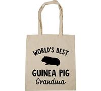 Hippowarehouse World's best guinea pig grandma Tote Shopping Gym Beach Bag 42cm x38cm, 10 litres