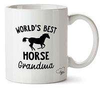 Hippowarehouse World's Best Horse Grandma Printed Mug Cup Ceramic 10oz