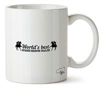 Hippowarehouse World's Best Horse Riding Coach Printed Mug Cup Ceramic 10oz