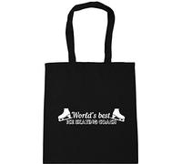 Hippowarehouse World's best ice skating coach Tote Shopping Gym Beach Bag 42cm x38cm, 10 litres