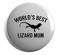 Hippowarehouse World's best lizard mum Badge Various Sizes 38mm 50mm 75mm