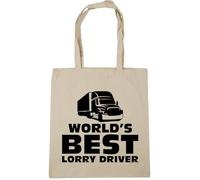 Hippowarehouse World's best lorry driver Tote Shopping Gym Beach Bag 42cm x38cm, 10 litres