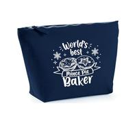 Hippowarehouse World's Best Mince Pie Baker Printed Make up Cosmetic wash Bag 18x19x9cm