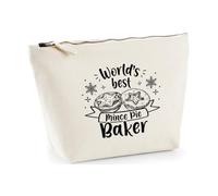 Hippowarehouse World's Best Mince Pie Baker Printed Make up Cosmetic wash Bag 18x19x9cm