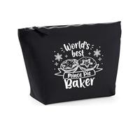 Hippowarehouse World's Best Mince Pie Baker Printed Make up Cosmetic wash Bag 18x19x9cm