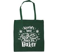 Hippowarehouse World's best mince pie baker Tote Shopping Gym Beach Bag 42cm x38cm, 10 litres