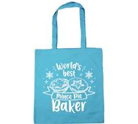 Hippowarehouse World's best mince pie baker Tote Shopping Gym Beach Bag 42cm x38cm, 10 litres