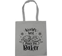 Hippowarehouse World's best mince pie baker Tote Shopping Gym Beach Bag 42cm x38cm, 10 litres