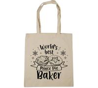 Hippowarehouse World's best mince pie baker Tote Shopping Gym Beach Bag 42cm x38cm, 10 litres