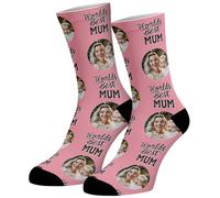 Hippowarehouse Worlds Best Mum Personalised Socks Couples Printed Photo Sock Any Image Here 35cm Mothers Day Gift