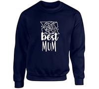 Hippowarehouse World's Best Mum Unisex Jumper Sweatshirt Pullover (Specific Size Guide in Description) Navy