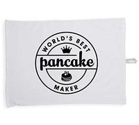 Hippowarehouse World's Best Pancake Maker Tea Towel Eco Printed Dish Cloth Kitchen accessory 50cmx70cm 100% Cotton