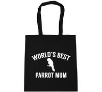 Hippowarehouse World's best parrot mum Tote Shopping Gym Beach Bag 42cm x38cm, 10 litres