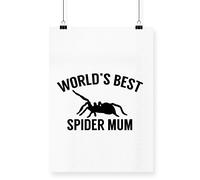 Hippowarehouse World's best spider mum Poster A4 Wall Art Design Classroom Room Gym Office Décor