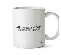 Hippowarehouse World's Best Swimming Coach Printed Mug Cup Ceramic 10oz