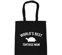 Hippowarehouse Worlds best tortoise mum Tote Shopping Gym Beach Bag 42cm x38cm, 10 litres