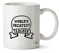 Hippowarehouse Worlds Greatest Teacher Printed Mug Cup Ceramic 10oz