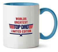 Hippowarehouse Worlds Greatest top dad Limited Edition Printed Mug Various Colour Options Ceramic Cup Kitchenware 11oz