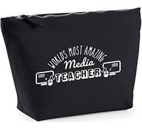 Hippowarehouse World's most amazing media teacher printed make up cosmetic wash bag 18x19x9cm