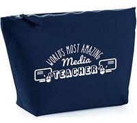 Hippowarehouse World's most amazing media teacher printed make up cosmetic wash bag 18x19x9cm