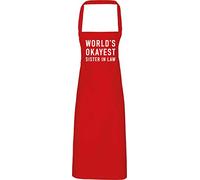 Hippowarehouse Worlds Okayest Sister In Law Apron kitchen cooking painting DIY onesize adult