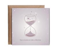 Hippowarehouse Worth every shot ivf miracle baby Personalised Card. 15cm x 15cm with envelope for him for her Funny Cards for Men and Women Blank inside option
