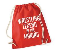Hippowarehouse Wrestling legend in the making Drawstring Cotton School Gym Kid Bag Sack 37cm x 46cm, 12 litres