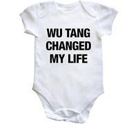 Hippowarehouse wu Tang Changed My Life Baby Vest Bodysuit (Short Sleeve) Boys Girls White
