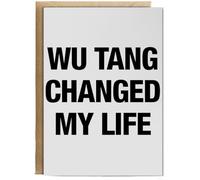 Hippowarehouse wu tang changed my life Birthday Card A5 Personalised with envelope for him for her Funny Cards for Men and Women Blank inside option